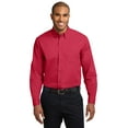 thumbnail image 1 of Port Authority S608 Mens Long Sleeve Easy Care Shirt, Red & Light Stone - 3XL, 1 of 6