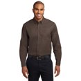 thumbnail image 1 of Port Authority S608ES Extra Size Easy Care Shirt - Coffee Bean/Light Stone - 8X-Large, 1 of 2