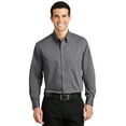 thumbnail image 1 of Port Authority S613 Mens Tonal Pattern Easy Care Shirt, Grey - Medium, 1 of 6