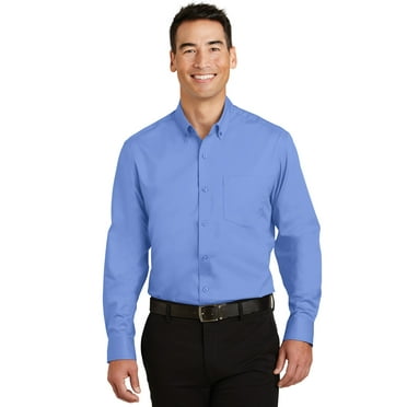 Port Authority S663 SuperPro Twill Shirt, White, 4XL, Mens Casual Button Down Shirts