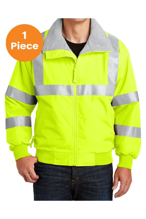 SRJ754 Enhanced Visibility Challenger Jacket with Reflective Taping, Safety Yellow/ Reflective, 2XL, Mens Work Jackets