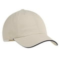 thumbnail image 1 of Port Authority Sandwich Bill Cap-One Size (Beige/Navy), 1 of 3