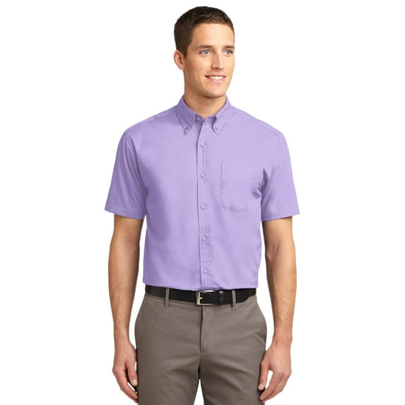 Port Authority Short Sleeve Easy Care Shirt-6XL (Bright Lavender)