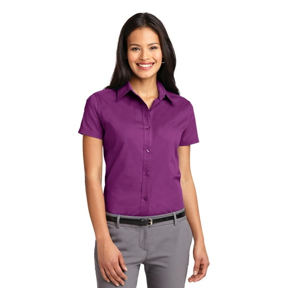 Port Authority Short Sleeve Shirt (L508) Deep Berry, 6XL