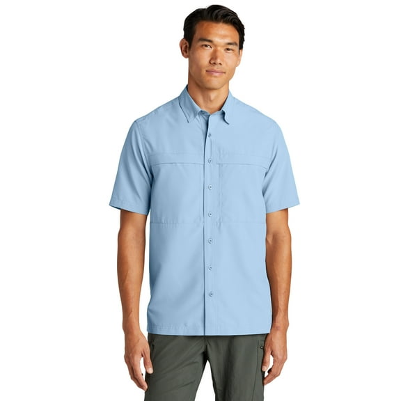 Port Authority Short Sleeve UV Daybreak Shirt, Light Blue, XX-Large