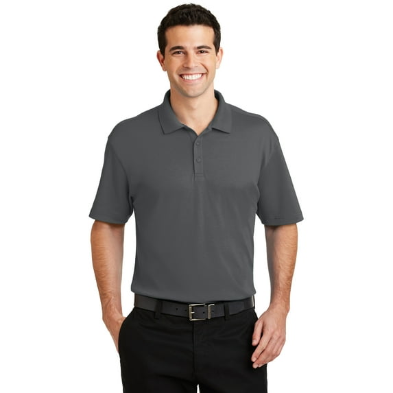 Port Authority Silk Touch Interlock Performance Polo-M (Sterling Grey)
