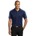 thumbnail image 1 of Port Authority Silk Touch Performance Colorblock Stripe Polo-L (Navy/ Carolina Blue), 1 of 6