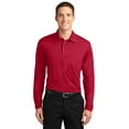 thumbnail image 1 of Port Authority Silk Touch Performance Long Sleeve Polo, 1 of 1