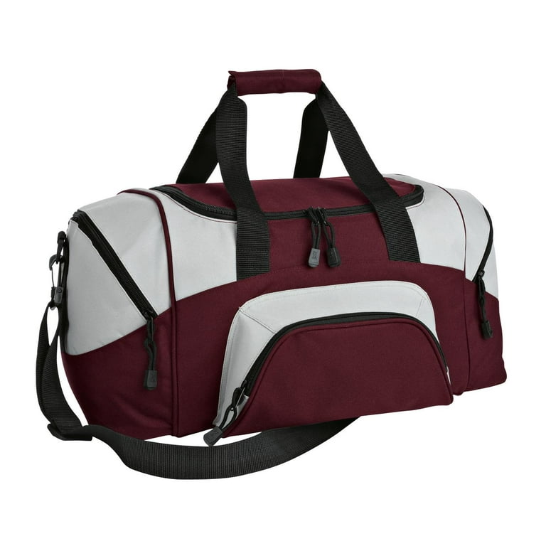 Port Authority Small Colorblock Sport Duffel One Size Maroon