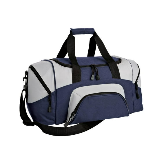 Port Authority Small Colorblock Sport Duffel-One Size (Navy/ Grey)