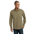 thumbnail image 1 of Port Authority Stain Resistant Roll Sleeve Twill Shirt S649 4X-Large Vintage Khaki, 1 of 6