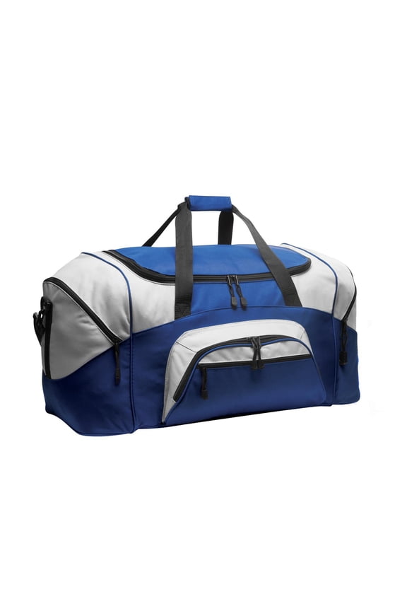 Port Authority - Standard Colorblock Sport Duffel. Bg99 , BG99 , True Royal/Grey , One Size