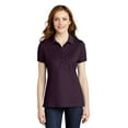 thumbnail image 1 of Port Authority Stretch Pique Polo (L555) Aubergine Purple, S, 1 of 2