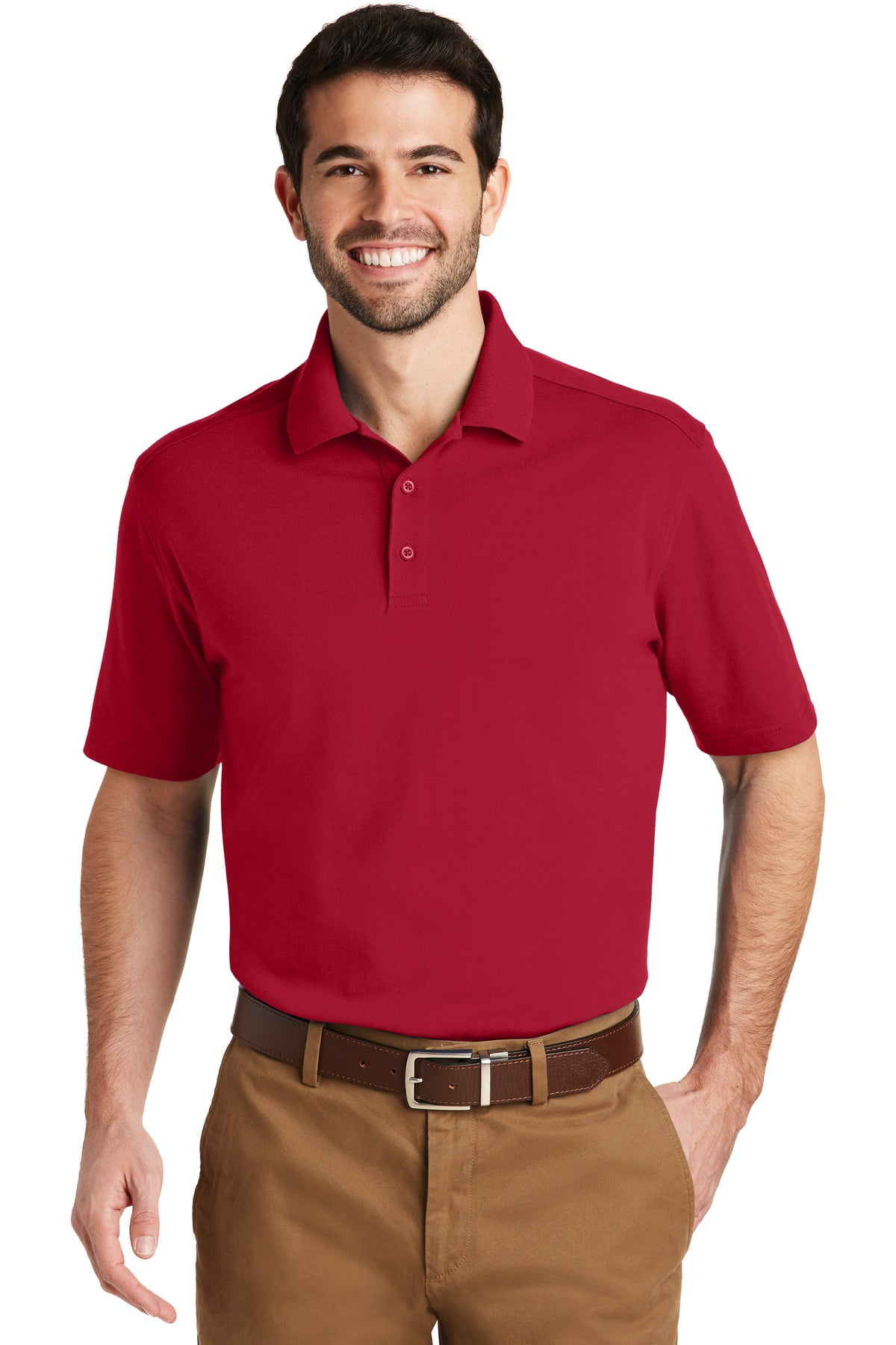 Port Authority Superpro Knit Polo K164 - Black - S - Walmart.com