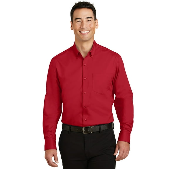 Port Authority SuperPro Twill Shirt-XL (Rich Red)