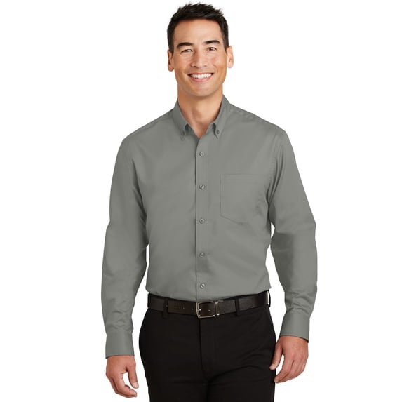 Port Authority SuperPro Twill Shirt-XS (Monument Grey)