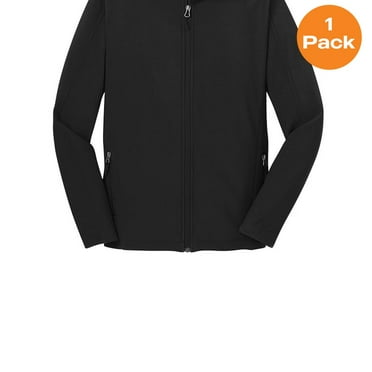 Port Authority TLJ317 Tall Core Soft Shell Jacket, Black, 4XLT, Mens Fleece Jackets