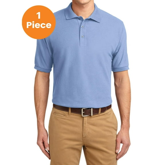 Port Authority TLK500 Tall Silk Touch Polo, Light Blue, 3XLT, Mens Polo Shirts