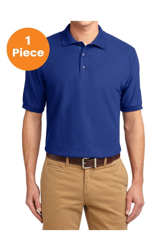 TLK500 Tall Silk Touch Polo, Royal, 4XLT, Mens Polo Shirts