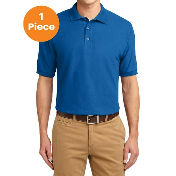 Port Authority TLK500 Tall Silk Touch Polo, Strong Blue, 4XLT, Mens Polo Shirts