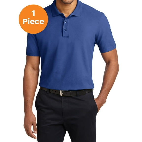 Port Authority TLK510 Tall Stain-Resistant Polo, Royal, 3XLT, Big and Tall Polo Shirts