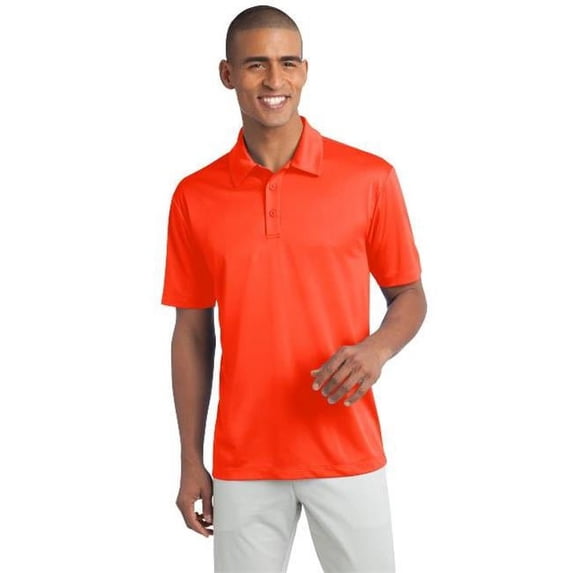 Port Authority TLK540 Mens Silk Touch Performance Polo T-Shirt, Neon Orange - Extra Large Tall