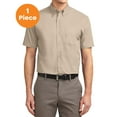 thumbnail image 1 of Port Authority TLS508 Tall Short Sleeve Easy Care Shirt, Stone, 3XLT, Mens Casual Button Down Shirts, 1 of 1