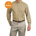 thumbnail image 1 of Port Authority TLS600T Tall Long Sleeve Twill Shirt , Khaki, 3XLT, Mens Casual Button Down Shirts, 1 of 1