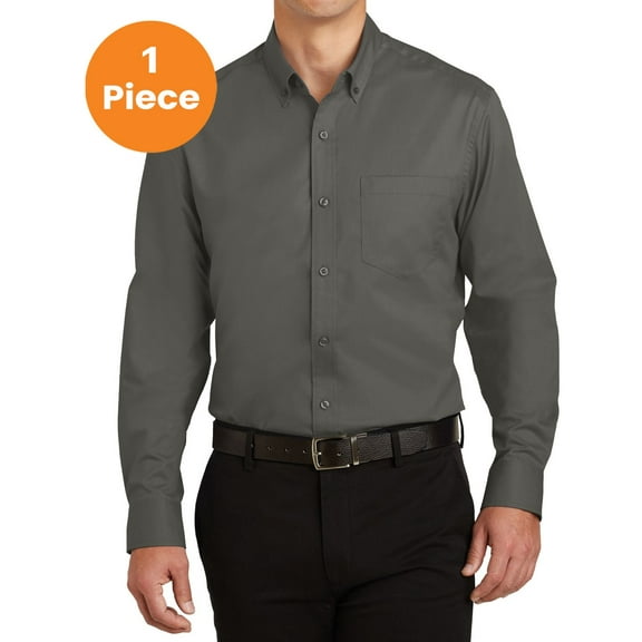 Port Authority TS663 Tall SuperPro Twill Shirt&nbsp;, Sterling Grey, LT, Men'w Dress Shirt