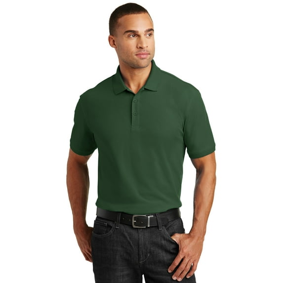 Port Authority Tall Core Classic Pique Polo-4XLT (Deep Forest Green)