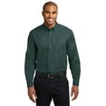 thumbnail image 1 of Port Authority Tall Long Sleeve Easy Care Shirt-4XLT (Dark Green/ Navy), 1 of 6