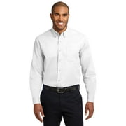 PORT AUTHORITY JustBlanks Tall Long Sleeve Easy Care Wrinkle Resistant Dress Shirt with Adjustable Cuffs