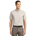 thumbnail image 1 of Port Authority Tall Short Sleeve Easy Care Shirt-3XLT (Light Stone/ Classic Navy), 1 of 2