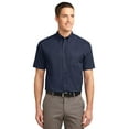 thumbnail image 1 of Port Authority Tall Short Sleeve Easy Care Shirt-4XLT (Navy/ Light Stone), 1 of 4