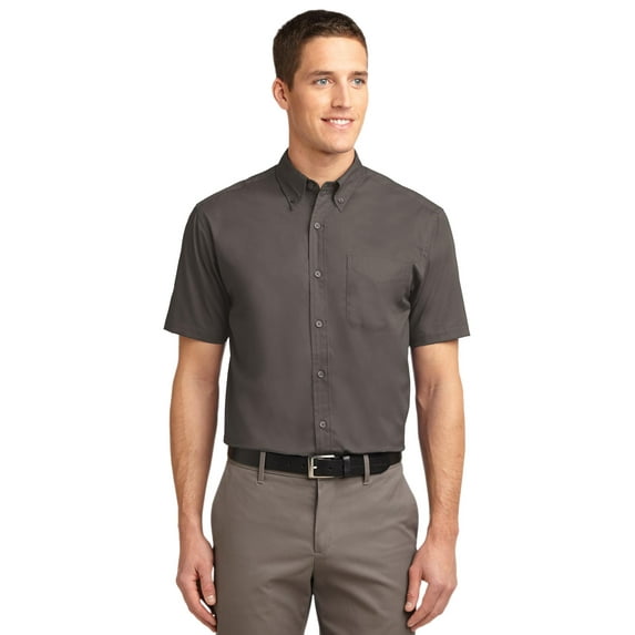Port Authority Tall Short Sleeve Easy Care Shirt-LT (Bark)