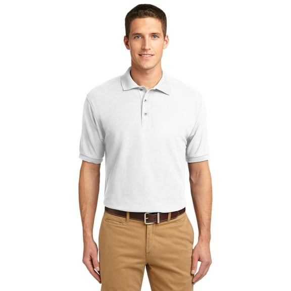 Port Authority Tall Silk Touch Polo-3XLT (White)