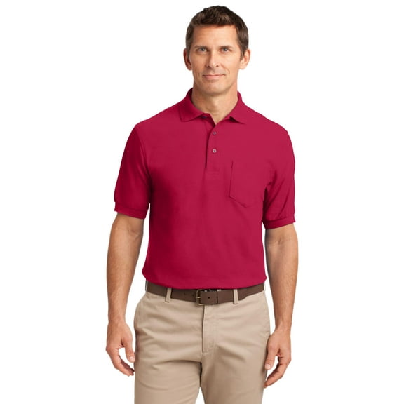 Port AuthorityÂ® Tall Silk Touchâ„¢ Polo with Pocket. TLK500P