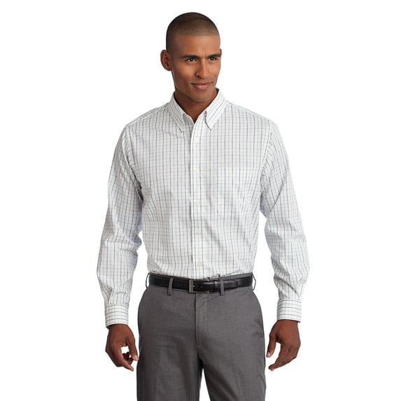 Port Authority Tattersall Shirt (S642) Blue/Navy, L