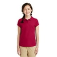 thumbnail image 1 of Port Authority Teen Female Regular Plain Short Sleeves Polo Red X-Large, 1 of 6