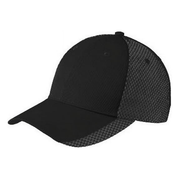 Port Authority Two Color Mesh Back Cap-One Size (Black/ White)