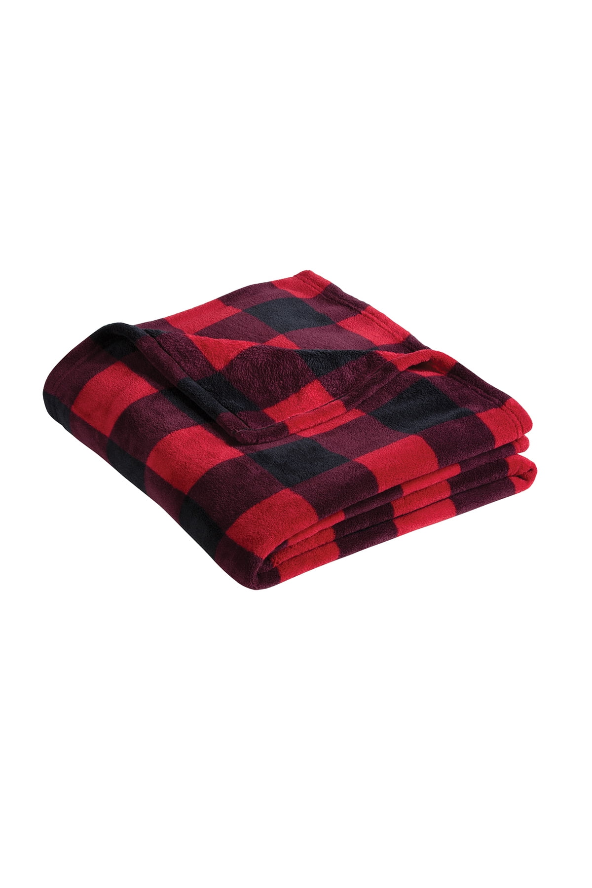 Buffalo Plaid Ultra Plush Red and Black Polyester Blanket