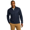 thumbnail image 1 of Port Authority Vertical Texture 1/4 Zip Pullover-L (True Navy/ Iron Grey), 1 of 6