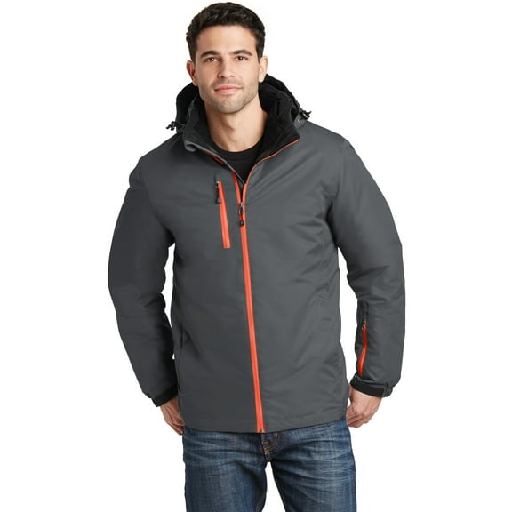 Port Authority Vortex Waterproof 3 in 1 Jacket-3XL (Magnet/ Orange)