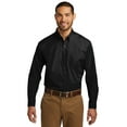 thumbnail image 1 of Port Authority W100 Long Sleeve Carefree Poplin Shirt, Big and Tall T-Shirts, 1 of 1