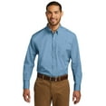 thumbnail image 1 of Port Authority W100 Long Sleeve Carefree Poplin Shirt, Mens T-Shirts, 1 of 1
