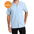 thumbnail image 1 of Port Authority W400 Short Sleeve Performance Staff Shirt , Cloud Blue, XS, Mens T-Shirts, 1 of 1