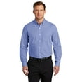 thumbnail image 1 of Port Authority W644 Broadcloth Gingham Easy Care Shirt, True Royal/ White, XS, 1 of 6