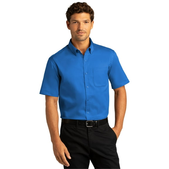 Port Authority W809 Short Sleeve React Twill Shirt, Men'a Dress Shirt