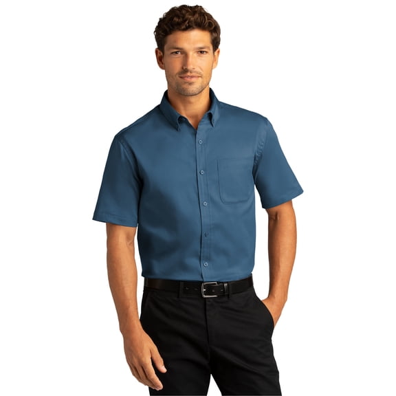 Port Authority W809 Short Sleeve React Twill Shirt, Men'a Dress Shirt