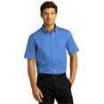 thumbnail image 1 of Port Authority W809 Short Sleeve SuperPro React Twill Shirt, Ultramarine Blue, L, 1 of 5